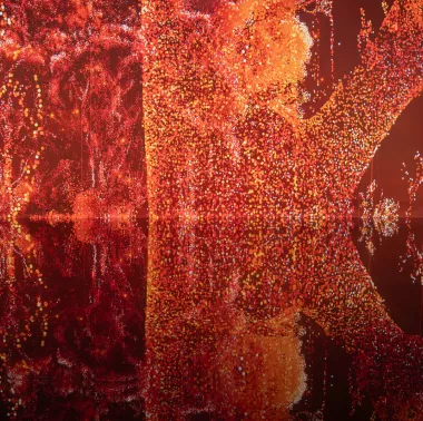 orange background contemporary creation