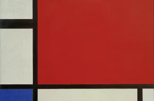 Tableau Composition rouge bleu jaune Mondrian