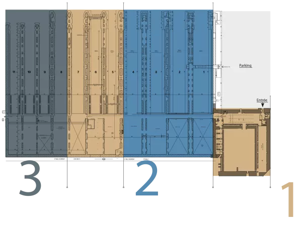 Carte espaces base sous-marine alvéoles