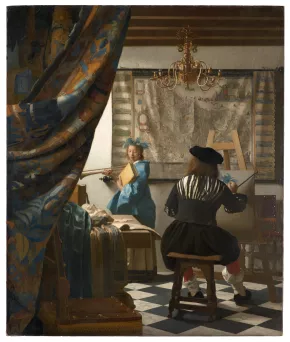 Tableau L'art de la peinture Vermeer