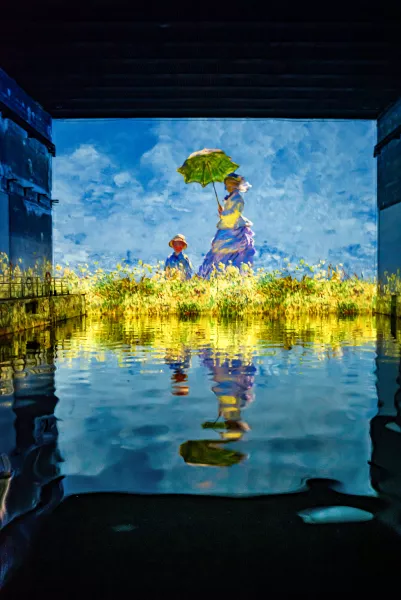 © Culturespaces / Eric Spiller Vue exposition Monet Renoir Chagall Bassins des Lumières