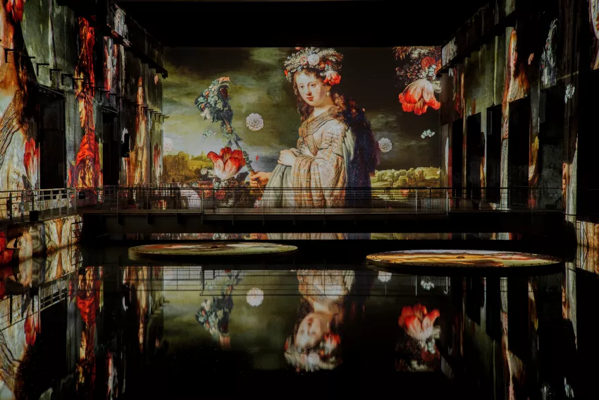 © Culturespaces / Vincent Pinson Espace exposition De Vermeer à Van Gogh Bassins