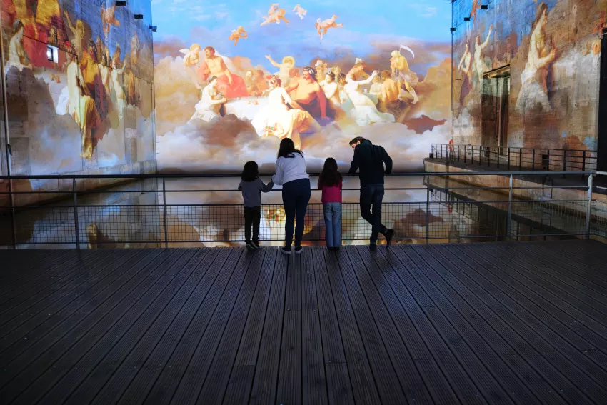 © Culturespaces / Vincent Pinson Espace exposition famille Vermeer-Van Gogh Bassins