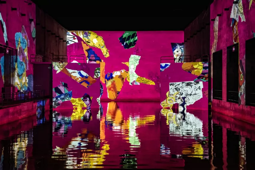 © Culturespaces / Eric Spiller Vue exposition Monet Renoir Chagall Bassins