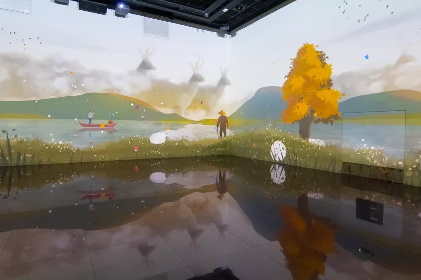 © Culturespaces / Vincent Pinson Vue exposition l'Autre Jardin Bassins