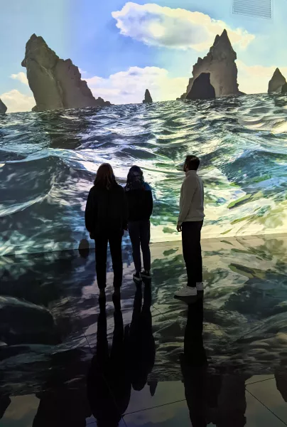 © Culturespaces Vue exposition visiteurs Infinite Horizons Bassins