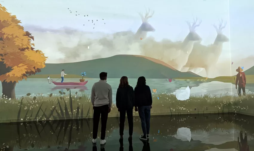 © Niels Prayer Vue exposition visiteurs l'Autre Jardin Bassins